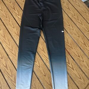 Women’s Nike Black and Gray Gradient Leggings